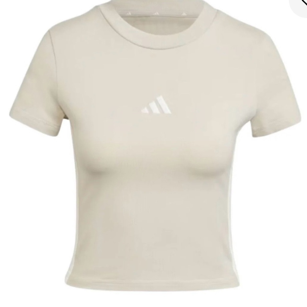 Adidas Women’s essential 3 stripe slim baby T-Shirt